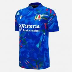 Koszulka Domicile Włochy 2026/27. Niebieskie t-shirty damskie Macron, l, bez wzorów, z materiału, bez kołnierzyka. Za 489.10 zł.