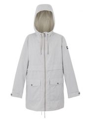Regatta Kurtka przeciwdeszczowa "Navaeh" w kolorze szarym rozmiar: 48. Szare kurtki przeciwdeszczowe damskie Regatta, bez kaptura. Za 139.54 zł.