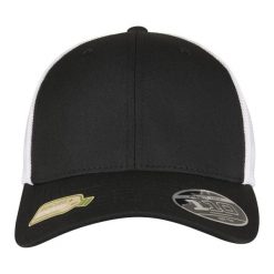 110 Dwukolorowa Czapka Z Daszkiem Z Recyklingu. Białe czapki z daszkiem damskie FLEXFIT, bez wzorów. Za 105.99 zł.