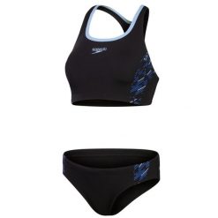 Strój kąpielowy dwuczęściowy damski Speedo Placement 2 Piece. Czarne bikini damskie Speedo, bez wzorów. Za 252.00 zł.