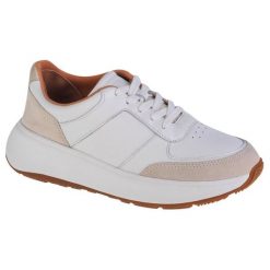 Buty FitFlop F-Mode FR1-194 białe. Białe buty sportowe na co dzień damskie bez wzorów, z gumy. Za 871.54 zł.