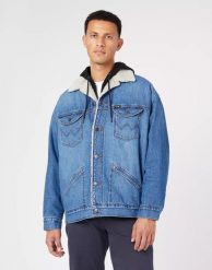 WRANGLER OVERSIZED SHERPA MĘSKA KURTKA JEANSOWA NEW FAVORITE W478LH21Y 112323627. Kurtki męskie Wrangler, m, bez wzorów, z jeansu, bez kaptura. Za 399.99 zł.