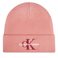 Czapka Calvin Klein. Czerwone czapki zimowe damskie CALVIN KLEIN. Za 189.99 zł.