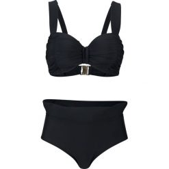 Bikini na fiszbinach (2 części). Czarne bikini damskie bonprix, bez wzorów. Za 129.99 zł.
