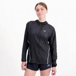 Damska lekka kurtka przeciwwiatrowa do biegania i na szlak HORIZON WINDBREAKER. Czarne kurtki damskie BODYCROSS, na zimę, xs, bez wzorów, bez kaptura. Za 739.99 zł.