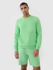 4F Bluza dresowa nierozpinana bez kaptura męska - zielona XXL. Zielone bluzy bez kaptura męskie 4f, bez wzorów, z bawełny, sportowe, bez kołnierzyka, bez ramiączek. W wyprzedaży za 99.99 zł.