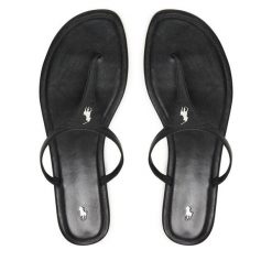 Japonki Polo Ralph Lauren. Czarne klapki damskie Polo Ralph Lauren, bez wzorów, bez obcasa. Za 1,299.00 zł.