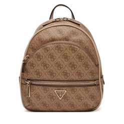 Plecak Guess. Brązowe plecaki damskie Guess, z aplikacjami. Za 519.99 zł.