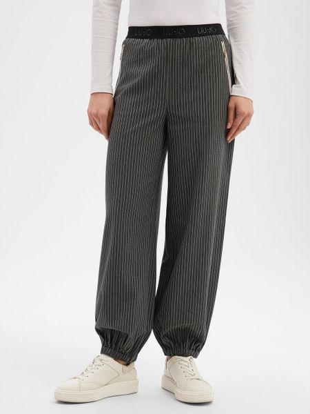 Liu Jo Collection spodnie z niskim stanem Kobiety szary, L. Szare spodnie materiałowe damskie Liu Jo Collection, bez wzorów, eleganckie, z obniżonym stanem. Za 649.95 zł.