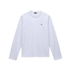 T-shirt Napapijri Salis Ls 1. Białe t-shirty męskie Napapijri, l, bez wzorów, z bawełny, bez kołnierzyka. Za 151.00 zł.