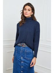 Joséfine Golf "Elona" w kolorze granatowym rozmiar: M. Niebieskie golfy damskie Joséfine, m, bez wzorów, z kaszmiru, bez ramiączek. Za 270.39 zł.