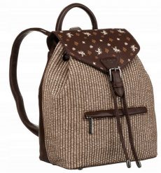 Plecak damski David Jones 6875-3 brązowy. Brązowe plecaki damskie David Jones, bez wzorów, ze skóry ekologicznej. Za 149.99 zł.