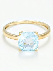 DIAMOND & CO Złoty pierścionek "Topaze Unique" z topazem rozmiar: 54. Niebieskie pierścionki damskie Diamond & Co, z topazem, złote. Za 1,032.28 zł.