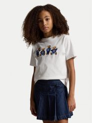 Polo Ralph Lauren T-Shirt 313A11851001 Biały Regular Fit. Białe koszulki dziewczęce Polo Ralph Lauren, l, bez wzorów, z bawełny, bez ramiączek. Za 339.99 zł.