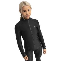 Kurtka rowerowa softshell damska J1 Vermont. Czarne kurtki damskie SIROKO, s, bez wzorów, z materiału, bez kaptura. W wyprzedaży za 210.00 zł.