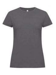 Clique New Classic-T Women Koszulka bawełniana, nowoczesny krój – Metal Grey. Szare t-shirty damskie CLIQUE, xl, bez wzorów, z bawełny, bez kołnierzyka. Za 104.80 zł.