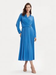 Marella Sukienka codzienna Evelin 2413621011 Niebieski Regular Fit. Niebieskie sukienki damskie Marella, na co dzień, s, bez wzorów, z syntetyku, bez kołnierzyka, bez ramiączek, proste. Za 629.99 zł.