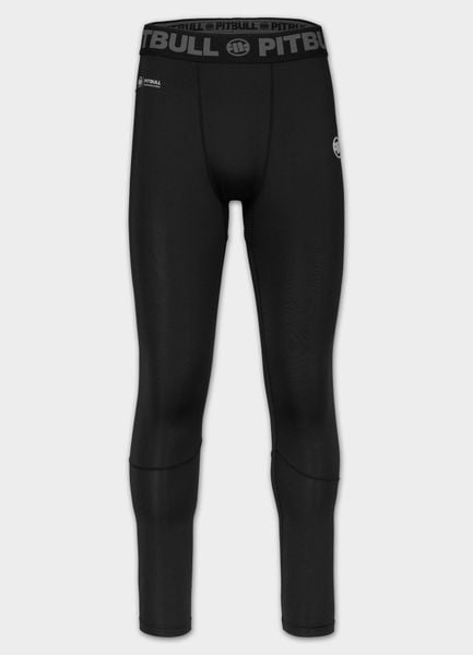 Męskie Legginsy sportowe PITBULL elastyczne treningowe RUNWAY. Czarne bielizna termoaktywna męska PITBULL, z elastanu. Za 159.00 zł.