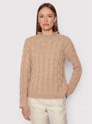 United Colors Of Benetton Sweter 1335D2467 Brązowy Regular Fit. Brązowe swetry klasyczne damskie United Colors Of Benetton, xl, z syntetyku, bez kołnierzyka. Za 269.99 zł.