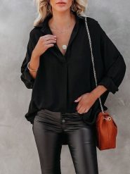 Milan Kiss Bluzka w kolorze czarnym rozmiar: M. Czarne bluzki damskie Milan Kiss, m, bez wzorów, bez kołnierzyka, bez ramiączek. Za 130.99 zł.