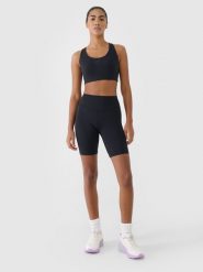 4F Legginsy kolarki treningowe damskie - czarne XS. Czarne legginsy damskie 4f, s, bez wzorów, z dzianiny. Za 99.99 zł.
