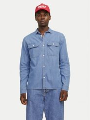 Jack & Jones Koszula jeansowa Travis 12269262 Niebieski Comfort Fit. Niebieskie koszule męskie Jack & Jones, l, bez wzorów, z bawełny, bez kołnierzyka, bez ramiączek. Za 119.99 zł.