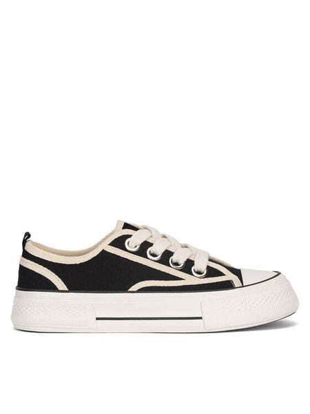 DeeZee Trampki WFA2914-1 Czarny. Czarne trampki i tenisówki damskie DeeZee, bez wzorów, z materiału. Za 55.99 zł.