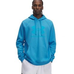 Bluza męska Under Armour Rival Fleece Logo HD. Niebieskie bluzy bez kaptura męskie Under Armour, m. Za 181.70 zł.