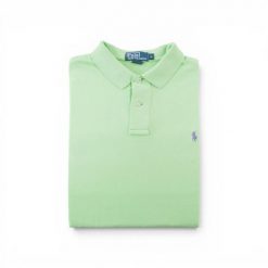 Koszulka Polo męska z krótkim rękawem Polo Ralph Lauren. Zielone koszulki polo męskie Ralph Lauren, l, bez wzorów, z bawełny, bez ramiączek. Za 106.46 zł.