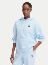 Tommy Jeans Bluza DW0DW19414 Niebieski jasny Regular Fit. Niebieskie bluzy bez kaptura damskie Tommy Jeans, m, z bawełny. Za 409.99 zł.