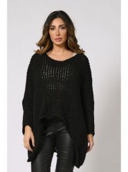 Plus Size Company Sweter "Inga" w kolorze czarnym rozmiar: 42/44. Czarne swetry klasyczne damskie Plus Size Company, plus size, ze splotem, bez kołnierzyka, plus size. Za 122.96 zł.