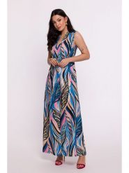 Be Wear Sukienka w kolorze niebieskim rozmiar: M. Niebieskie sukienki damskie Be Wear, m, bez wzorów, bez kołnierzyka, bez ramiączek, maxi. Za 144.58 zł.