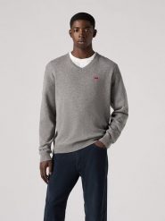 Levi's Sweter w kolorze szarym rozmiar: M. Szare swetry męskie Levi's, m, bez wzorów, z wełny, bez kołnierzyka. Za 134.45 zł.