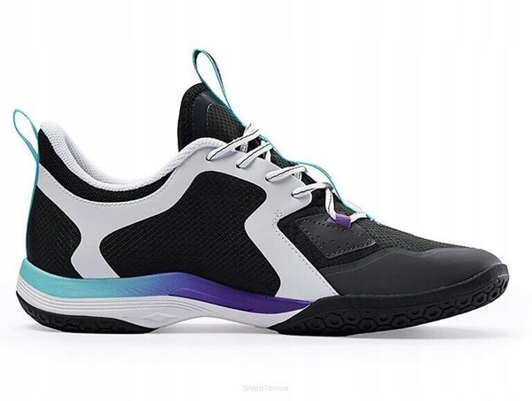 Buty do badmintona Kawasaki K1B20-B3405. Czarne buty sportowe na co dzień damskie Kawasaki, bez wzorów, z gumy, na fitness i siłownię. Za 490.00 zł.