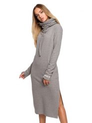 Made of emotion Sukienka w kolorze szarym rozmiar: M. Szare sukienki damskie Made Of Emotion, na co dzień, m, bez wzorów, bez kołnierzyka, bez ramiączek, maxi, proste. Za 187.07 zł.