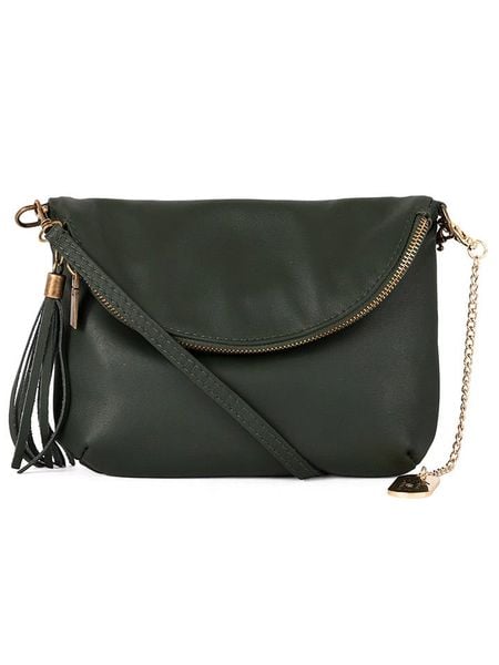 Anna Morellini Skórzana torebka "Alice" w kolorze ciemnozielonym - 22 x 18 x 2 cm rozmiar: onesize. Zielone torebki klasyczne damskie Anna Morellini, bez wzorów, z materiału, bez dodatków. Za 213.18 zł.