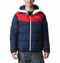 Kurtka puchowa Columbia ICELINE RIDGE. Niebieskie kurtki męskie Columbia, na zimę, xl, bez wzorów, z materiału, bez kaptura. Za 712.50 zł.
