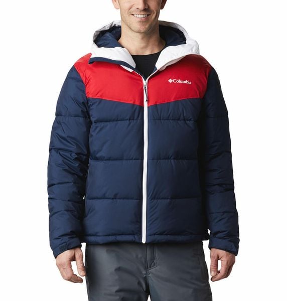 Kurtka puchowa Columbia ICELINE RIDGE. Niebieskie kurtki męskie Columbia, na zimę, xl, bez wzorów, z materiału, bez kaptura. Za 712.50 zł.