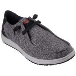 Buty sportowe męskie Skechers Melson nela. Szare buty sportowe na co dzień męskie Skechers, bez zapięcia. W wyprzedaży za 290.00 zł.