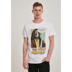 T-shirt urban classic obi-wan kenobi biały. Białe t-shirty męskie Urban Classics, m, bez wzorów, bez kołnierzyka. Za 160.50 zł.