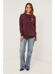 Soft Cashmere Sweter w kolorze bordowym rozmiar: 34/36. Czerwone swetry klasyczne damskie Soft Cashmere, z kaszmiru, bez kołnierzyka. Za 144.24 zł.