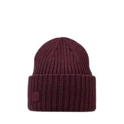 Czapka Buff Erviny z wełny merino. Czerwone czapki męskie Buff, bez wzorów, z wełny, sportowe. Za 189.99 zł.