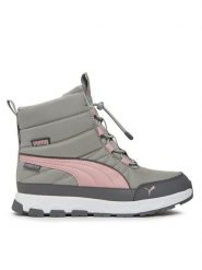 Puma Śniegowce Evolve Boot Puretex Jr 392647 03 Szary. Szare kozaki dziewczęce Puma, bez wzorów, ze skóry, bez obcasa. Za 429.99 zł.