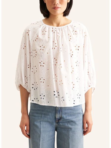 Seidensticker Bluzka w kolorze białym rozmiar: 34. Białe bluzki damskie Seidensticker, bez wzorów, bez kołnierzyka, bez ramiączek. Za 226.95 zł.