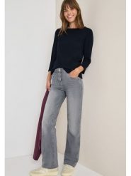 Cecil Koszulka w kolorze granatowym rozmiar: S. Niebieskie t-shirty damskie Cecil, s, bez wzorów, z bawełny, bez kołnierzyka. Za 69.91 zł.