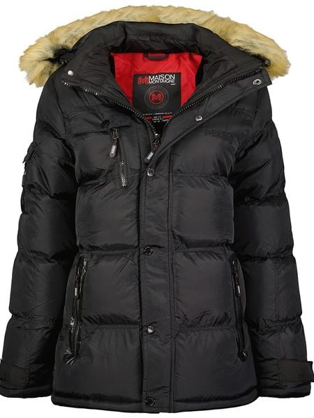 Maison Montaigne Kurtka zimowa "Bonamai" w kolorze czarnym rozmiar: XXL. Czarne kurtki damskie Maison Montaigne, na zimę, xxl, z aplikacjami, z puchu, bez kaptura. Za 173.99 zł.