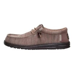 HeyDude Męskie Mokasyny Wally Stretch Sox. Brązowe mokasyny męskie Hey dude, z materiału. Za 179.00 zł.