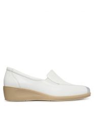Caprice Półbuty 9-24350-45 Biały. Białe półbuty damskie Caprice, bez wzorów, ze skóry, bez obcasa, na koturnie. Za 234.99 zł.