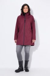 Damskie Kurtka softshellowa HYPRAR hydrofobowa kaptur. Czarne kurtki damskie Ulla Popken, plus size, bez wzorów, z materiału, z kapturem. Za 639.99 zł.