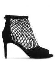 Jenny Fairy Botki Aizah WYL3378-3 Czarny. Czarne botki damskie Jenny Fairy, z materiału, bez obcasa, na szpilce, bez zapięcia. Za 107.99 zł.